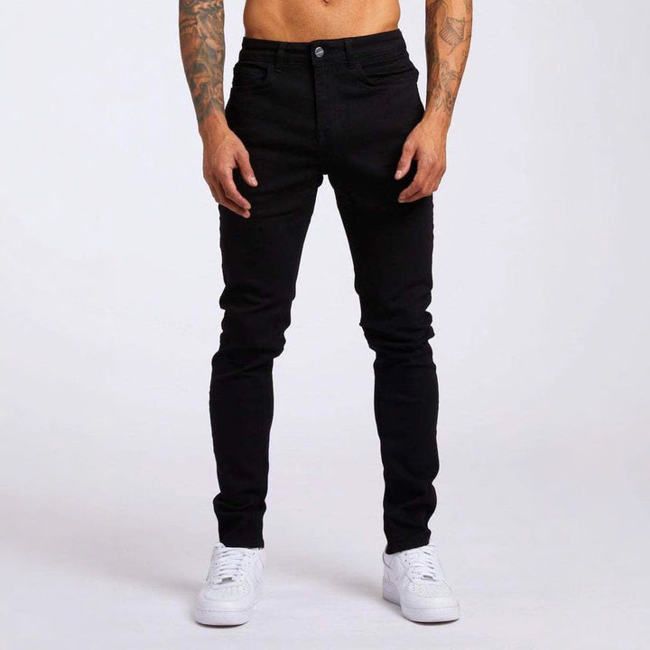Men's Slim-Fit Jeans with Elastic Comfort Waistband and Modern Details Lune London
