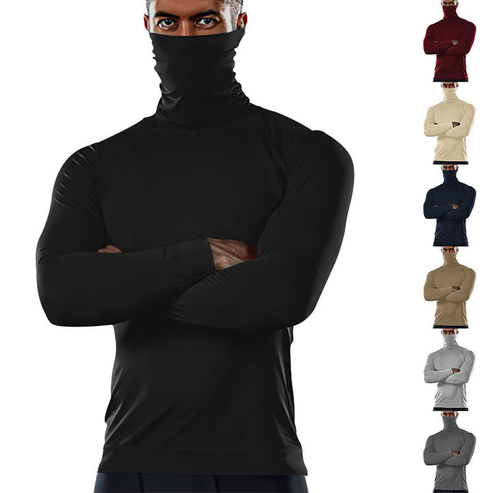 Functional shirt for men with stand-up collar and fitted cut Lune London