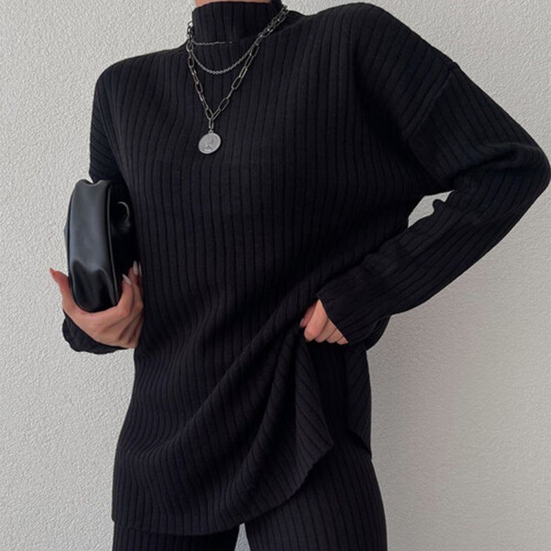 Pull femme au design côtelé moderne avec coupe décontractée Chic & Stil