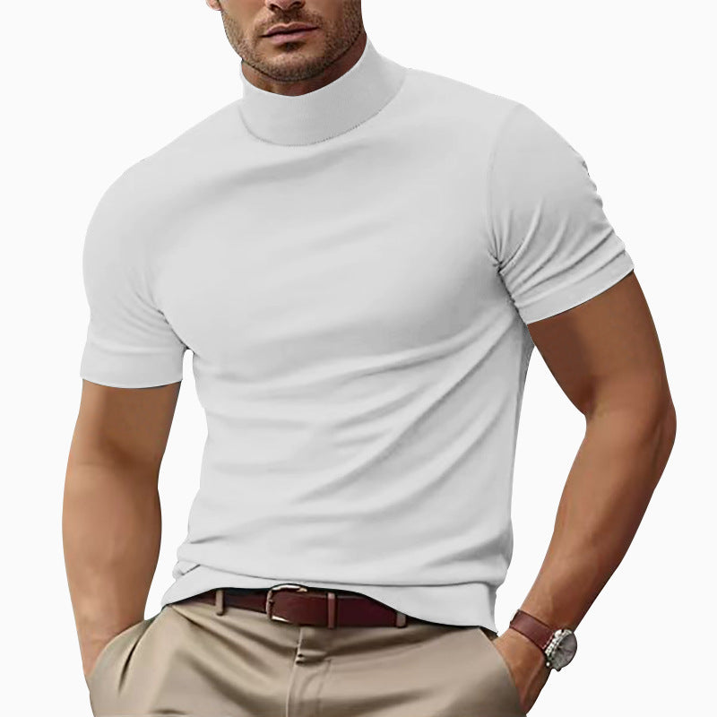 Men's Short Sleeve Turtleneck T-Shirt Lune London