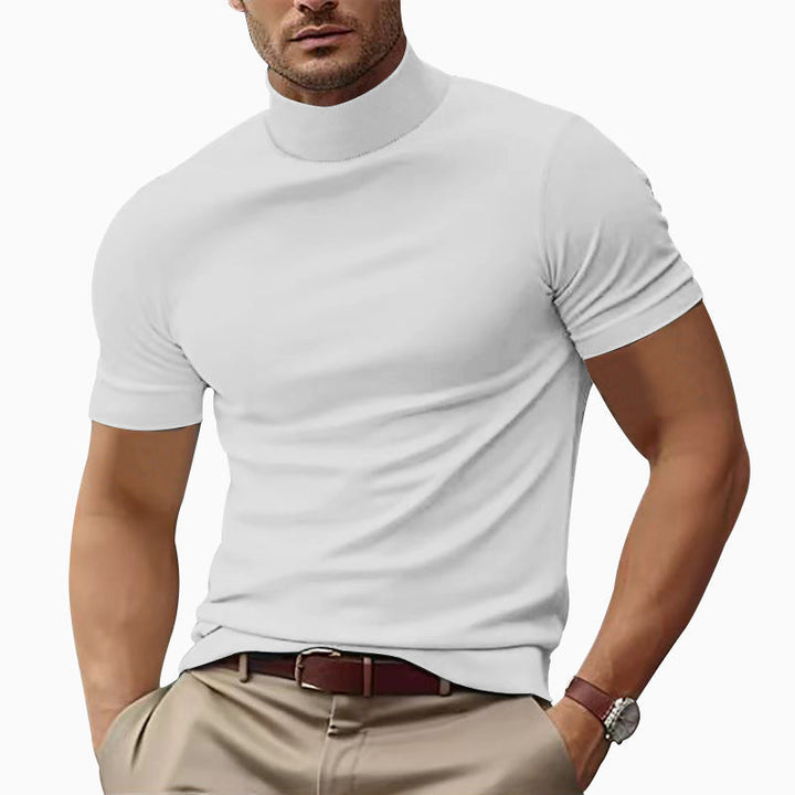Men's Short Sleeve Turtleneck T-Shirt Lune London