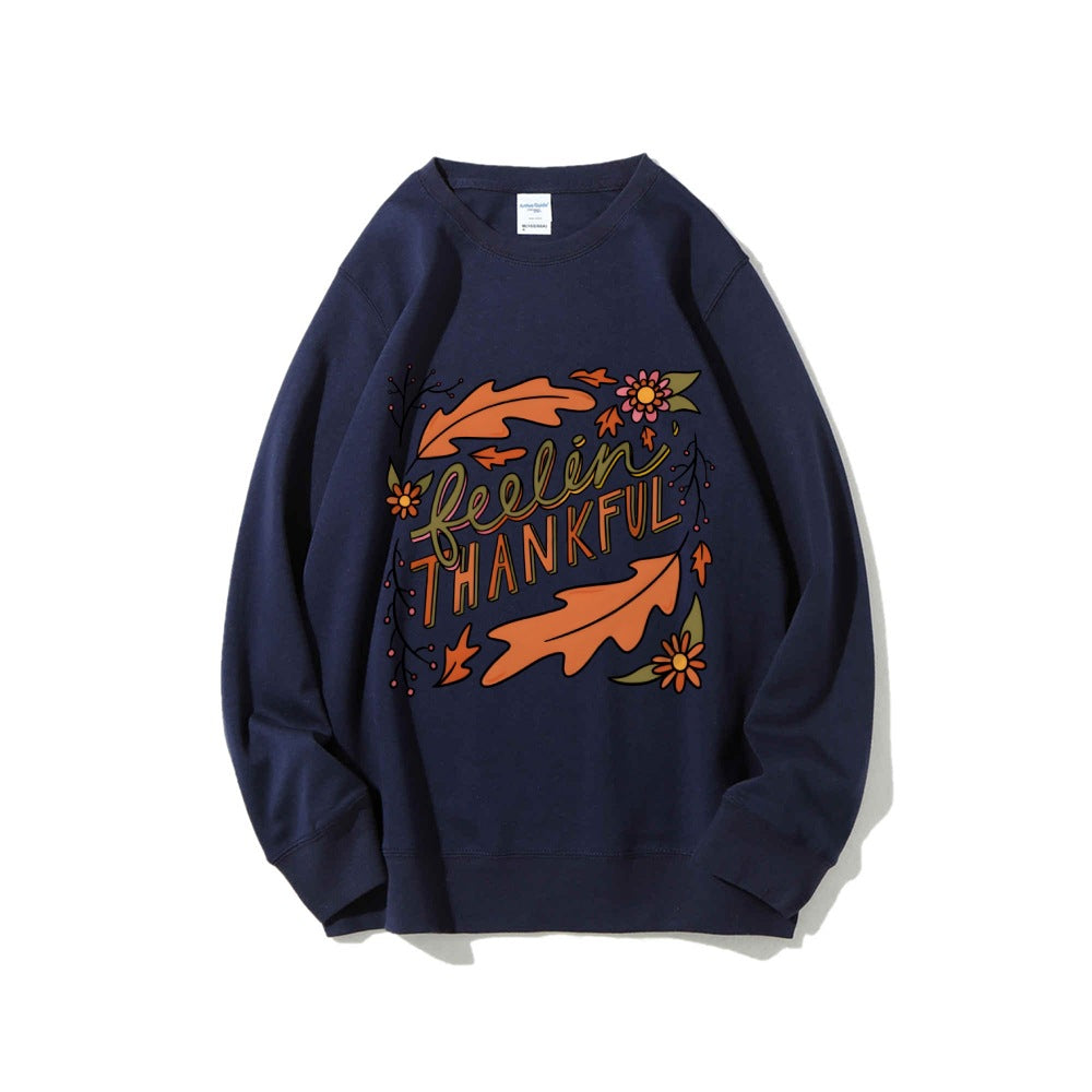 Sweat-shirt femme avec motif automnal coloré et lettrage inspirant Chic & Stil