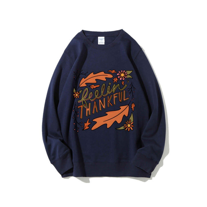Sweat-shirt femme avec motif automnal coloré et lettrage inspirant Chic & Stil