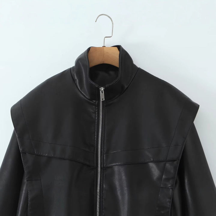 Veste de motard tendance pour femmes avec poignets élastiques Chic & Stil