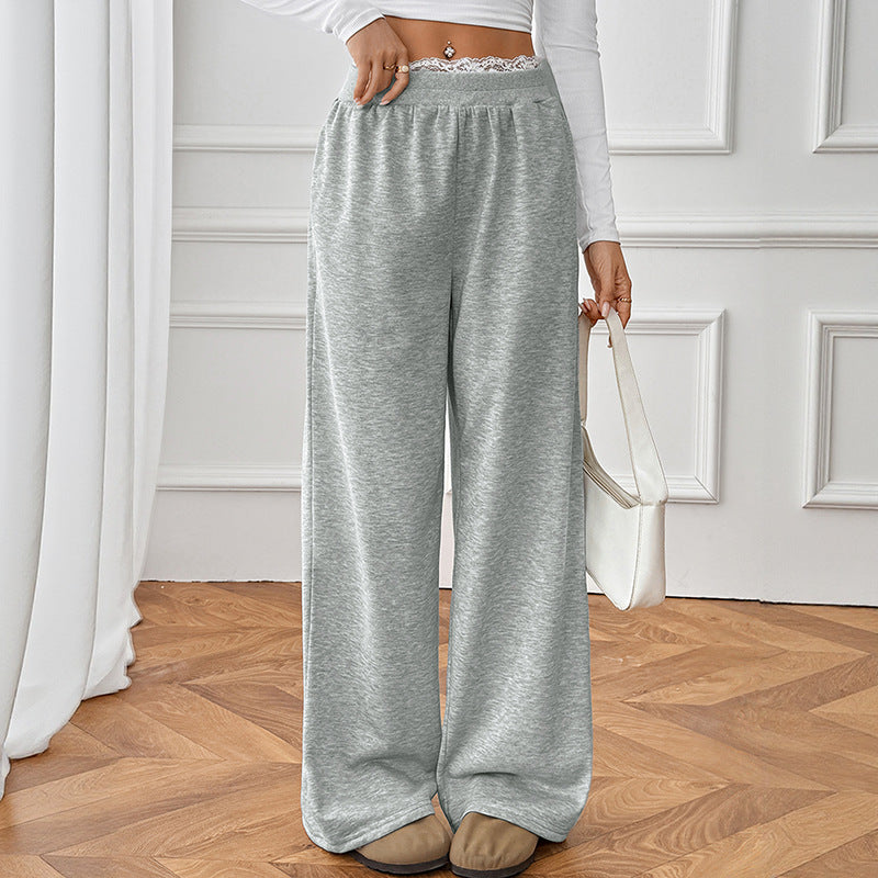 Women Comfortable and Casual Long Pants with Elastic Waist Lune London