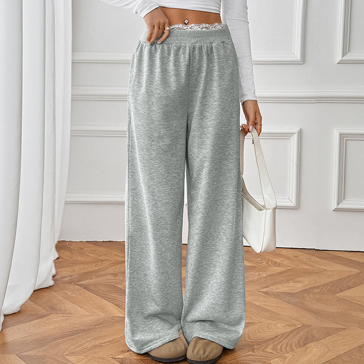 Women Comfortable and Casual Long Pants with Elastic Waist Lune London