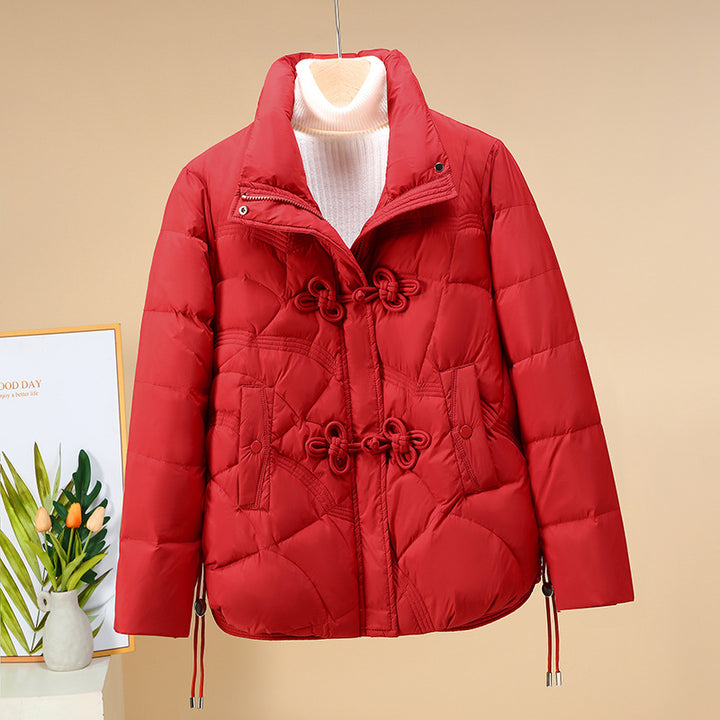 Ladies Trendy Padded Blouson Jacket with Practical Lacing Details Lune London