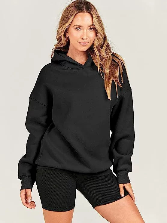 Ladies Oversized Hooded Sweatshirt Sporty Lune London