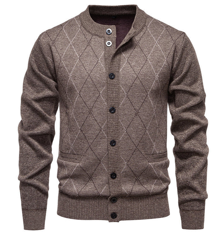 Stylish knit jacket for men with diamond pattern Lune London