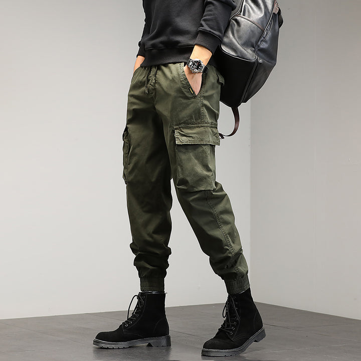 Men's cargo pants with elastic waistband and practical side pockets Lune London