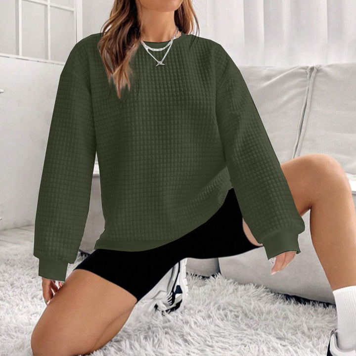 Ladies oversized comfortable sweater with textured design Lune London
