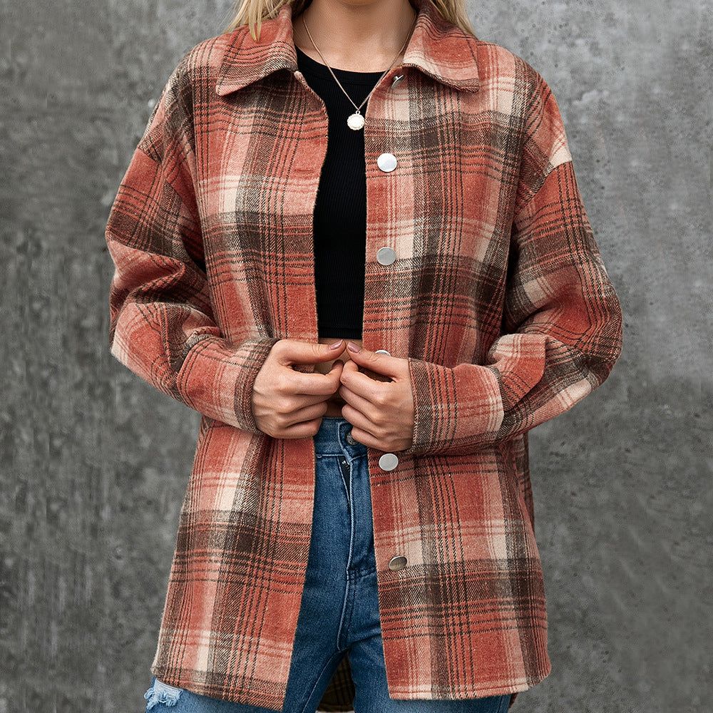 Lune London Short Cut Plaid Shirt for Women