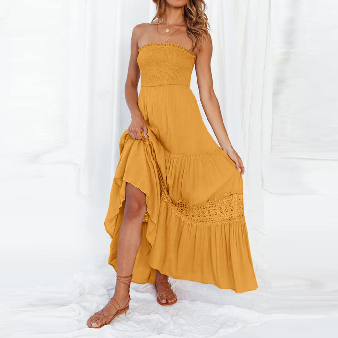 Lune London Sleeveless Bohemian Maxi Dress for Women