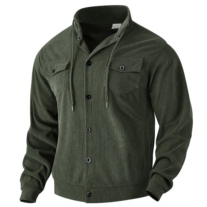 Casual shirt jacket for men with practical pockets and asymmetrical collar Lune London
