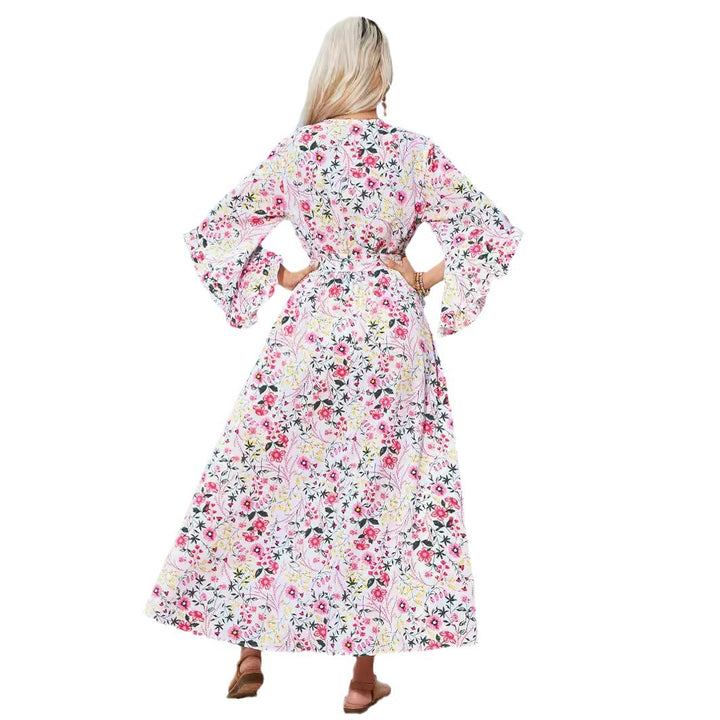 Ladies Elegant Floral Maxi Dress Lune London