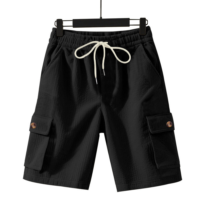 Casual cargo shorts for men with elastic waistband and practical side pockets Lune London