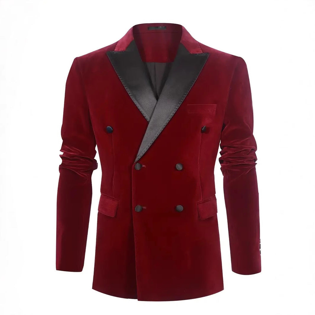 Elegant velvet jacket for men with satin collar Lune London