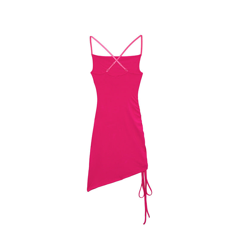 Lune London Ashymmetrical Ruched Mini Dress for Women