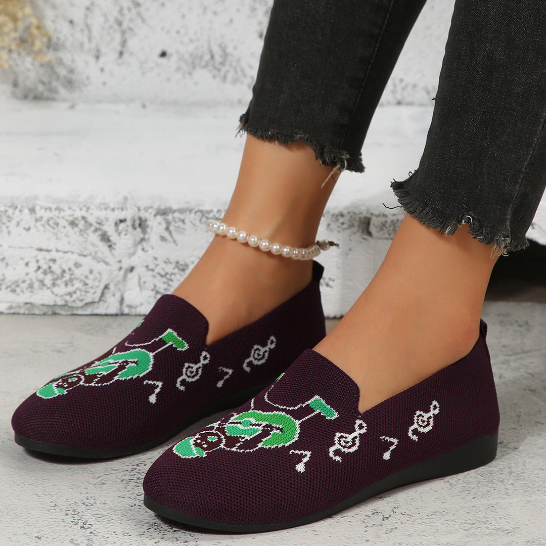 Casual women's sneakers with creative pattern and non-slip sole Lune London