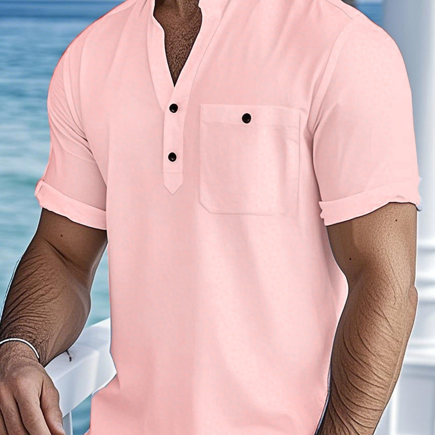 Casual short-sleeve shirt for men with button closure Lune London