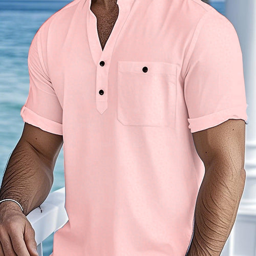 Casual short-sleeve shirt for men with button closure Lune London