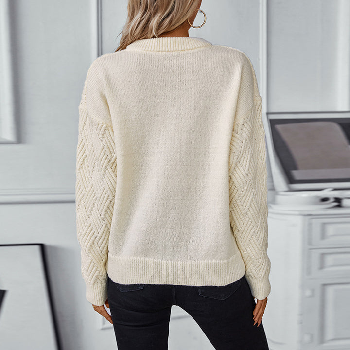 Knitted pullover for women with a modern structured pattern and a comfortable fit Lune London