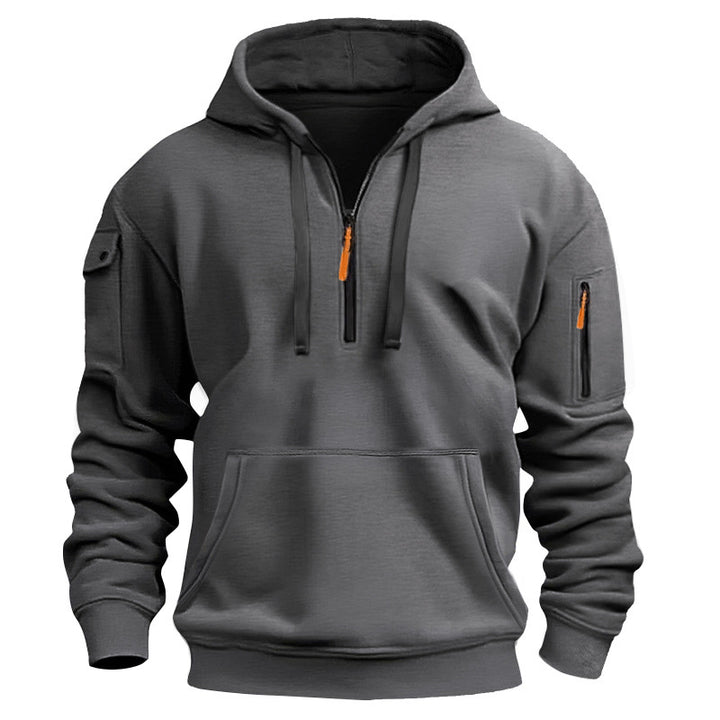 Men's hoodie with practical zipper and side pockets Chic and style