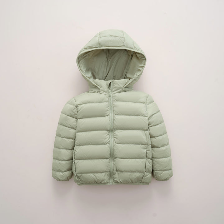 Ladies warm quilted jacket with hood Lune London