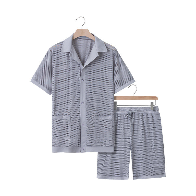 Lune London women's breathable mesh pajama set with practical pockets