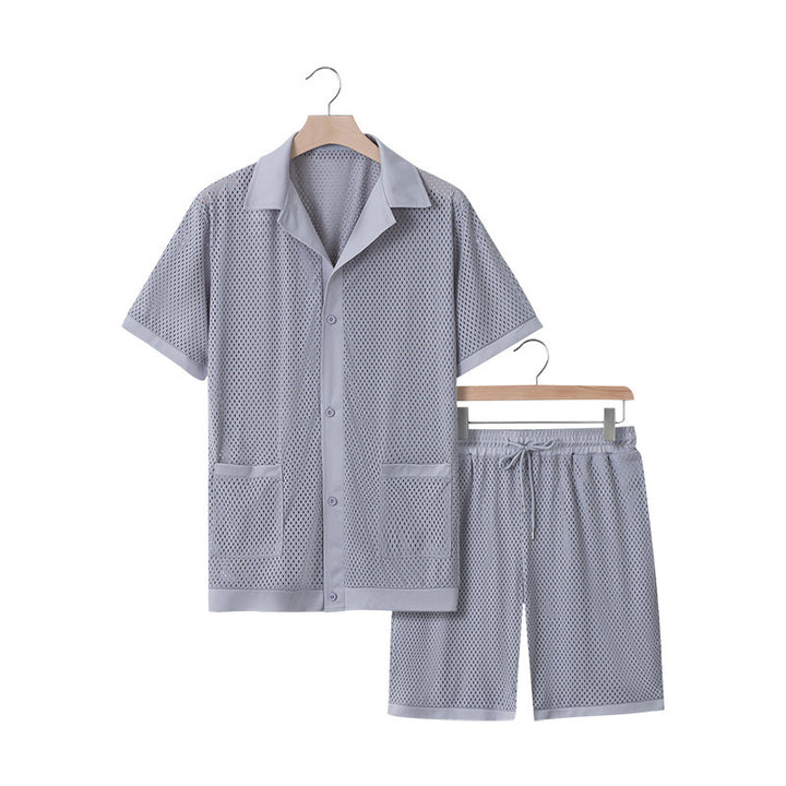 Lune London women's breathable mesh pajama set with practical pockets