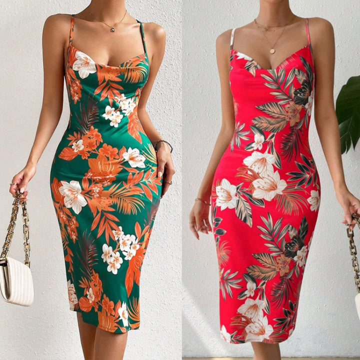 Lune London Floral Bodycon Midi Dress for Women