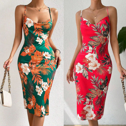 Lune London Floral Bodycon Midi Dress for Women