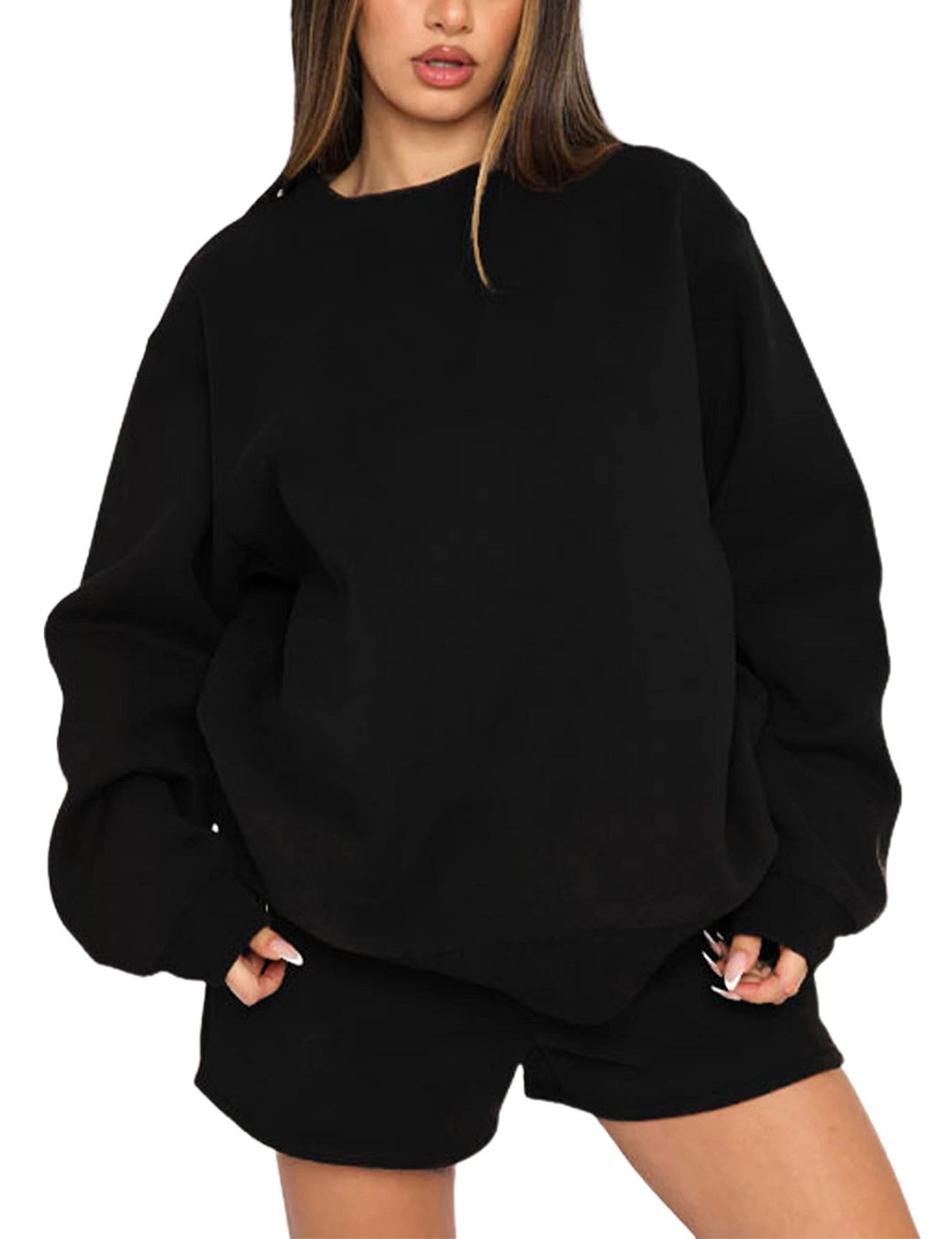 Lune London women's sporty sweatshirt and shorts set