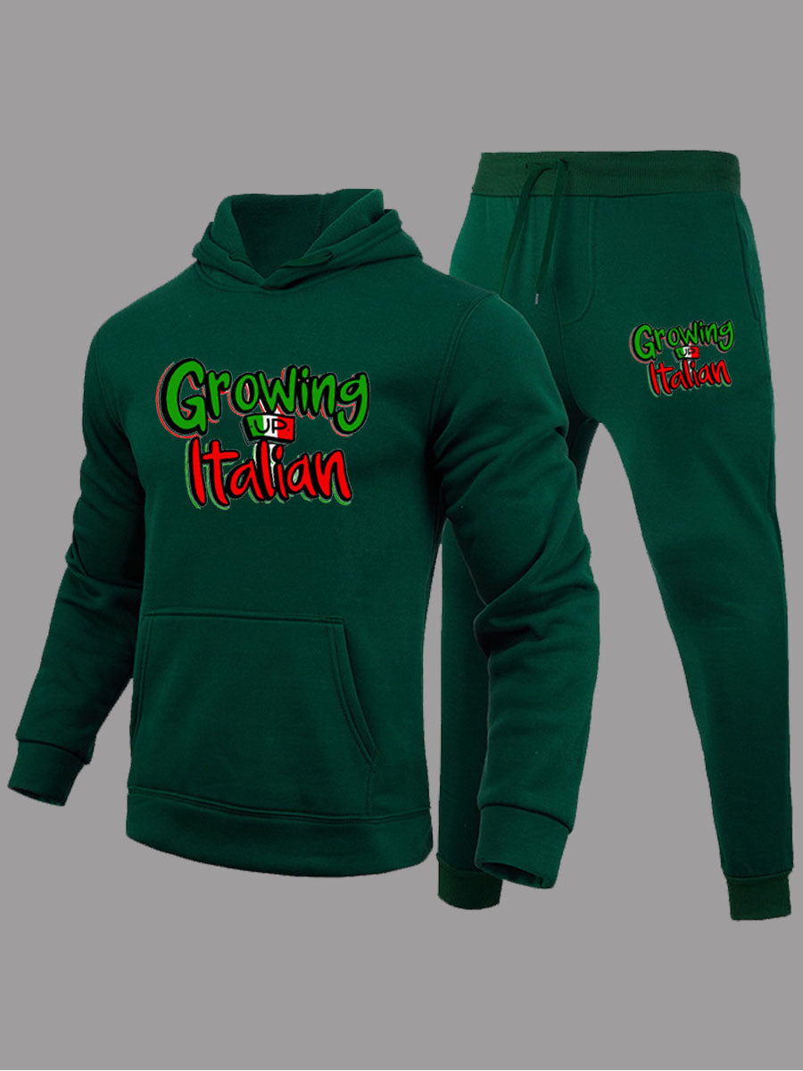 Men's sweatshirt and joggers set with catchy inscription Lune London