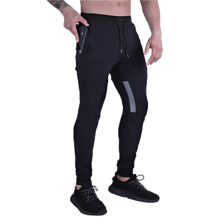 Men's fitness jogger pants with side zip pockets and elastic waistband Lune London