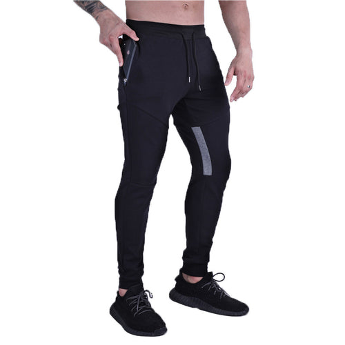 Men's fitness jogger pants with side zip pockets and elastic waistband Lune London