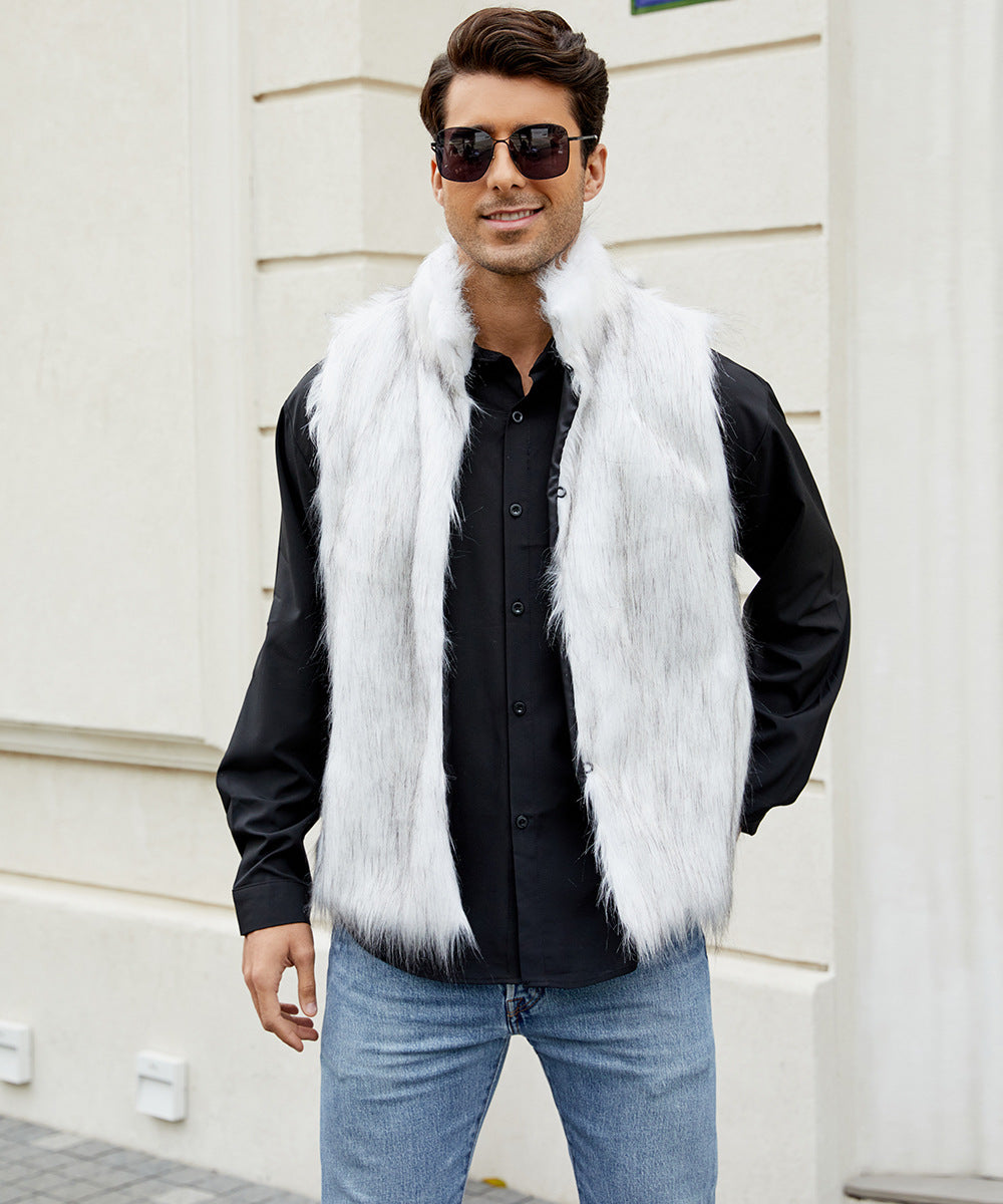 Faux fur vest for men with an elegant cut Lune London