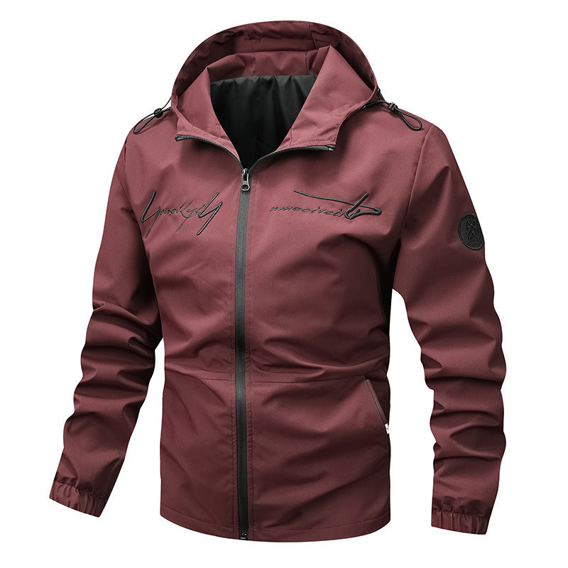 Lightweight waterproof jacket for men with innovative hood system Lune London