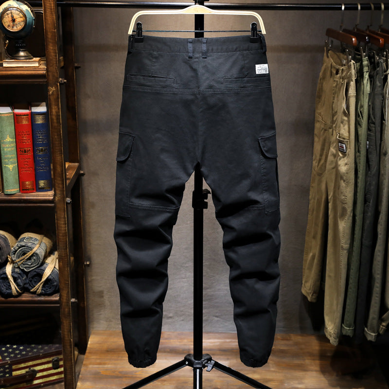 Men's cargo pants with multifunctional pockets and elastic waist Lune London