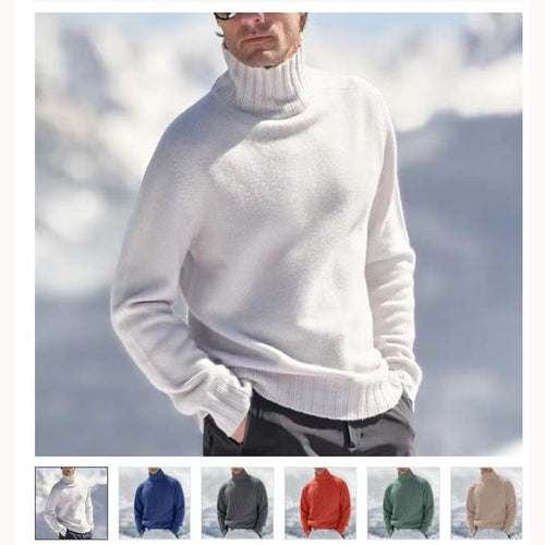 Men's Turtleneck Sweater Made Of High-Quality Wool with Textured Details Lune London