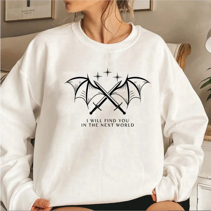 Sweatshirt pour femmes avec design graphique artistique et lettrage inspirant Chic & Stil