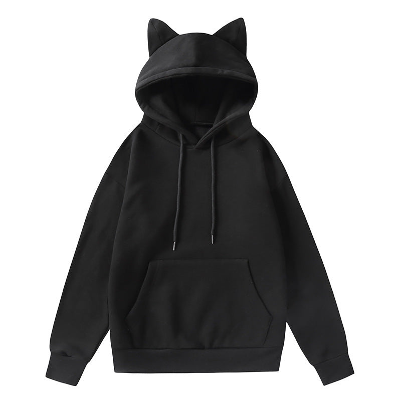 Hooded sweatshirt for ladies with cat ears and soft inner lining Lune London