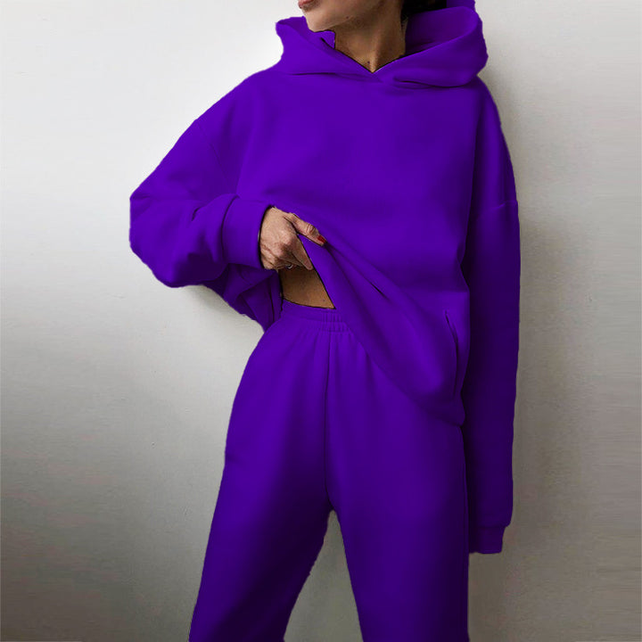 Ensemble de sweat à capuche surdimensionné et de pantalon de jogging pour femmes Chic & Stil