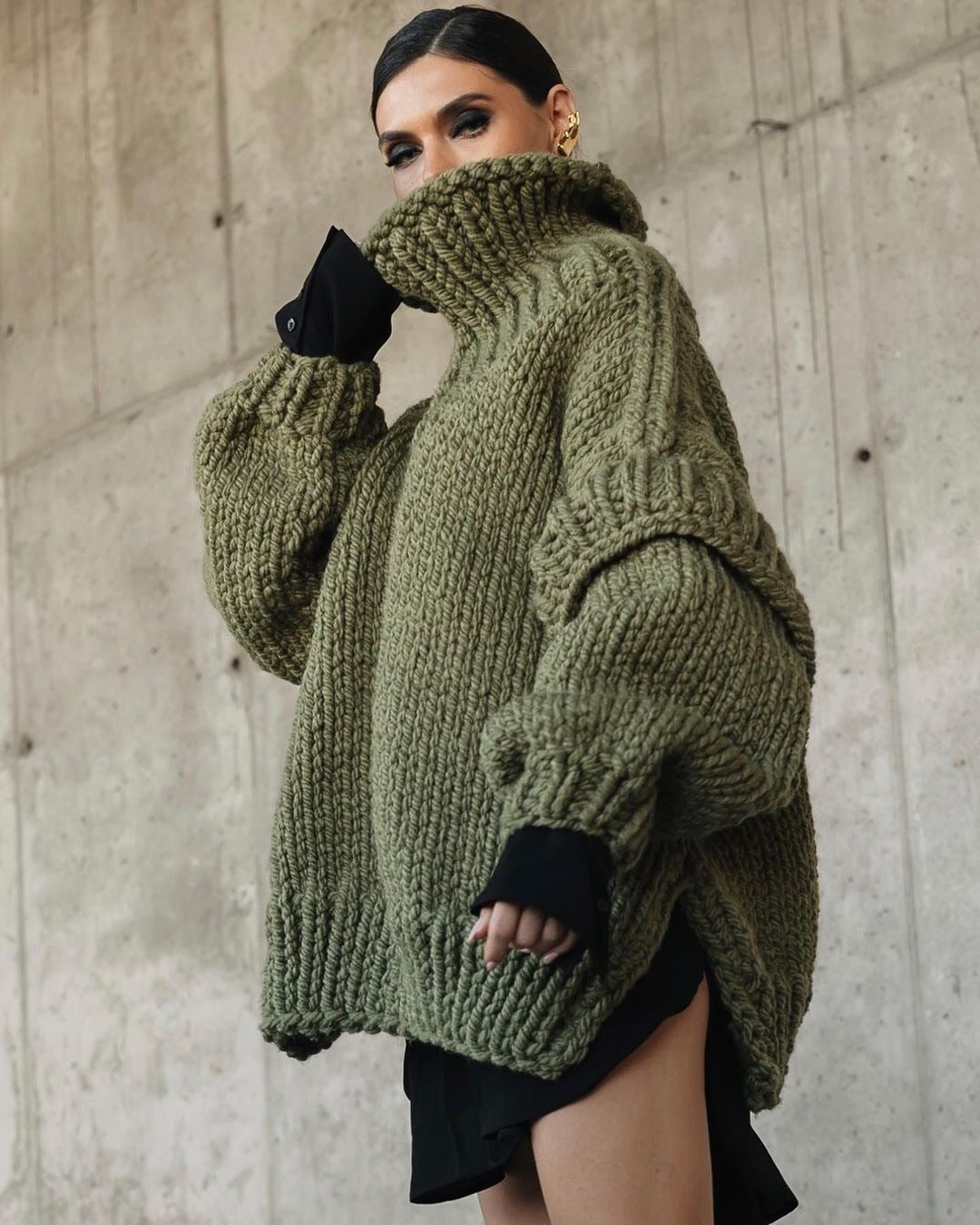 Oversized knitted sweater for ladies Lune London