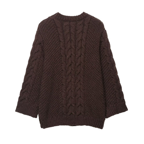 Chunky knit sweater for women with round neck and relaxed fit Lune London