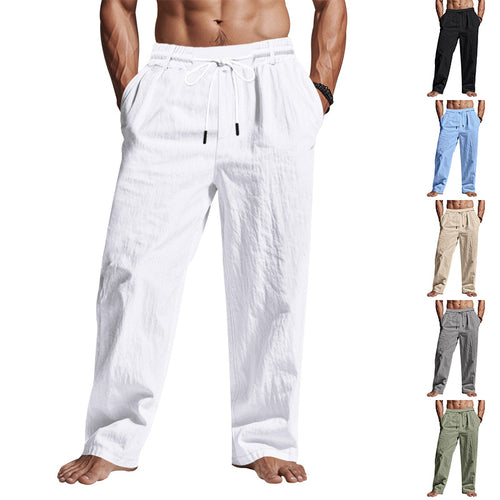 Men's casual summer pants with elastic waistband and practical side pockets Lune London