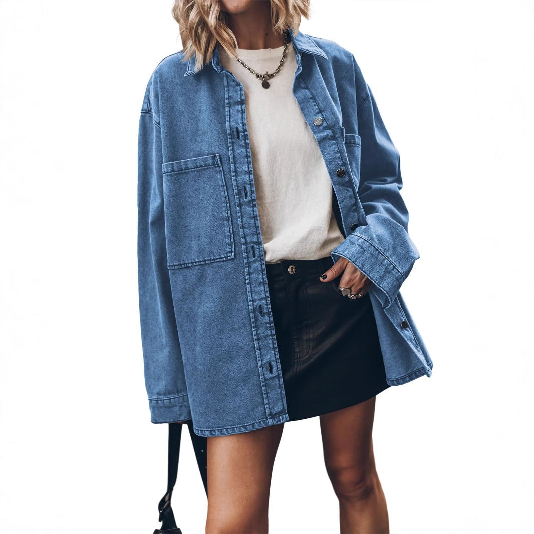 Lady Oversized Denim Shirt Jacket Lune London