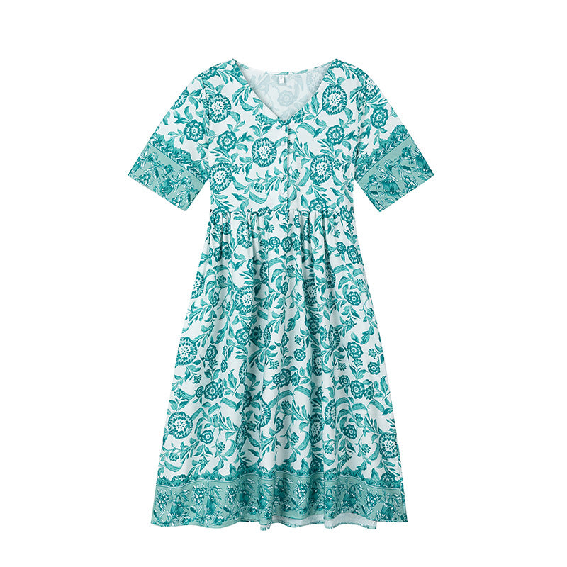 Chic and stylish floral patterned midi dress for women
