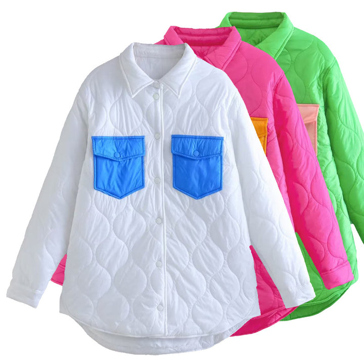 Quilted transition jacket for women with noteworthy pockets and a trendy fit Lune London