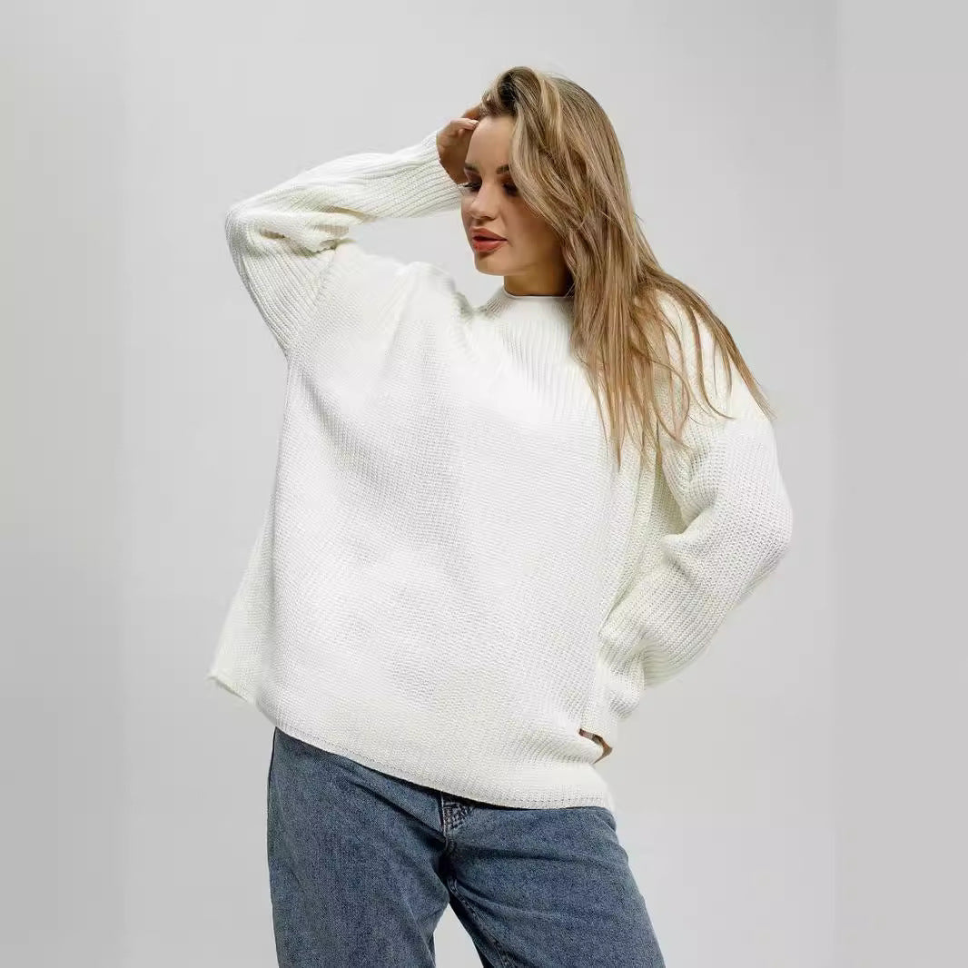 Casual oversized sweater for women with textured knit pattern Lune London